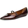 imageStuart Weitzman Womens Emilia Mary Jane FlatsDark Brown