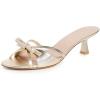 imageStuart Weitzman Womens Felicity Bow 50mm SlidesPlatino