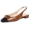 imageStuart Weitzman Womens Sleek Bow Slingback Flats