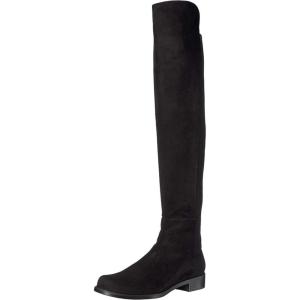 imageStuart Weitzman Womens 5050 Flat BootsBlack SuedeStretch Gabardine