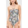 imageShoshanna Womens Lisbon Paisley Cinched One PieceVerde Multi