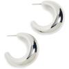 imageSHASHI Womens Tsuki HoopsWhite Gold