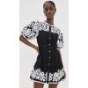 imageSea Womens Agathe Applique Puff Sleeve Mini DressBlack