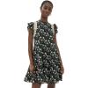 imageSea Womens Elizabeth Print Mini Flutter Sleeve DressBlack
