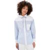 imageSea Womens Helmi Striped Shirting Blouse with HoodBlue