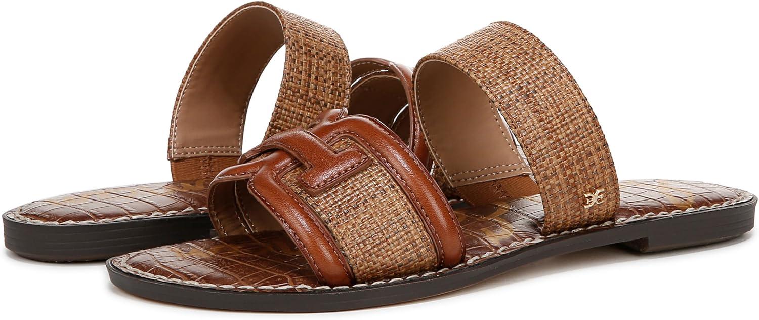 imageSam Edelman Womens Gabi Flat SandalCuoioRich Cognac