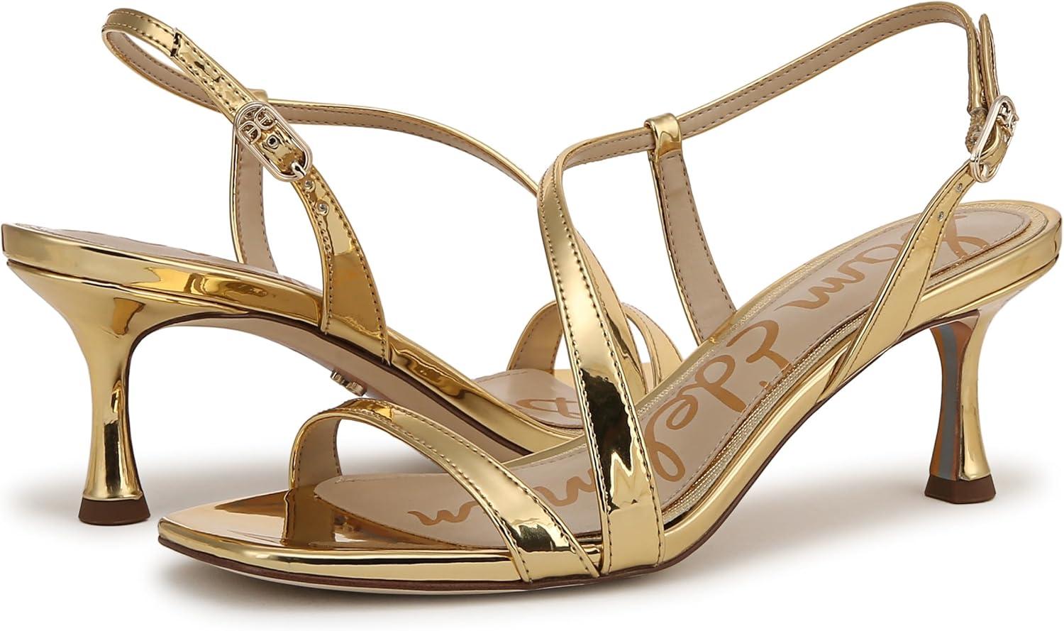 imageSam Edelman Womens Prance Heeled SandalAmber Gold