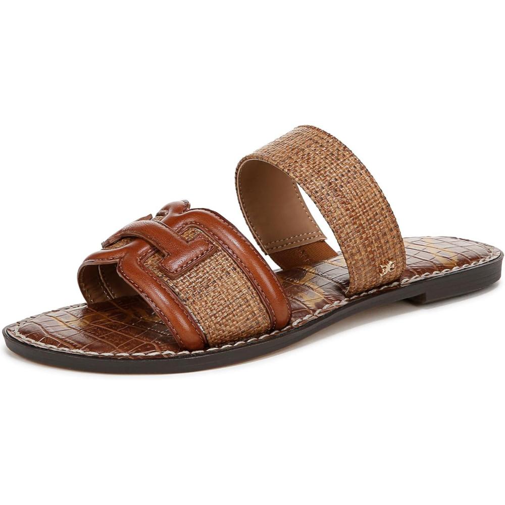 imageSam Edelman Womens Gabi Flat SandalCuoioRich Cognac