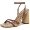imageSam Edelman Womens Kia Block Heel SandalSaddleRaffia