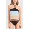imageRamy Brook Womens Striped May One PieceBeach Brown Stripe