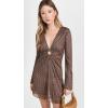 imageRamy Brook Womens Zigzag Cassie DressBrownGold Zig Zag