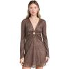 imageRamy Brook Womens Zigzag Cassie DressBrownGold Zig Zag