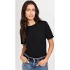 imageRails Womens Cotton Cashmere Short Sleeve Crew TeeBlack