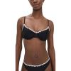 imageRamy Brook Womens Emmeline Bikini TopBlack WWhite Crochet