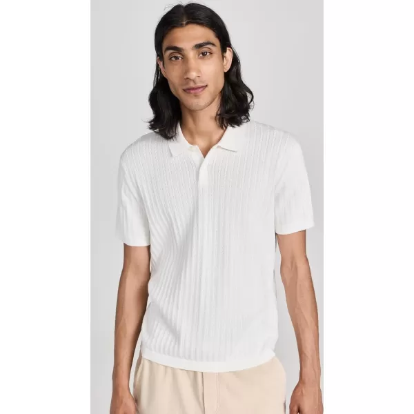 Theory Mens Breach Textured PoloIvory