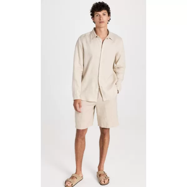 Theory Mens Irving Relaxed Linen ShirtSand