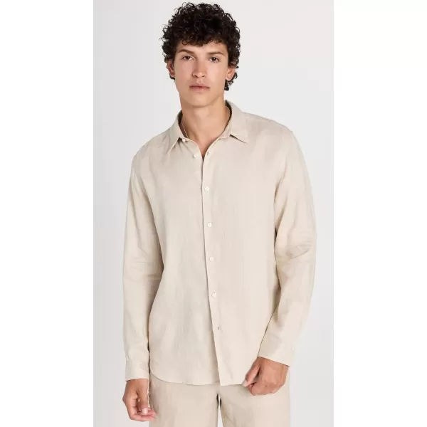 Theory Mens Irving Relaxed Linen ShirtSand