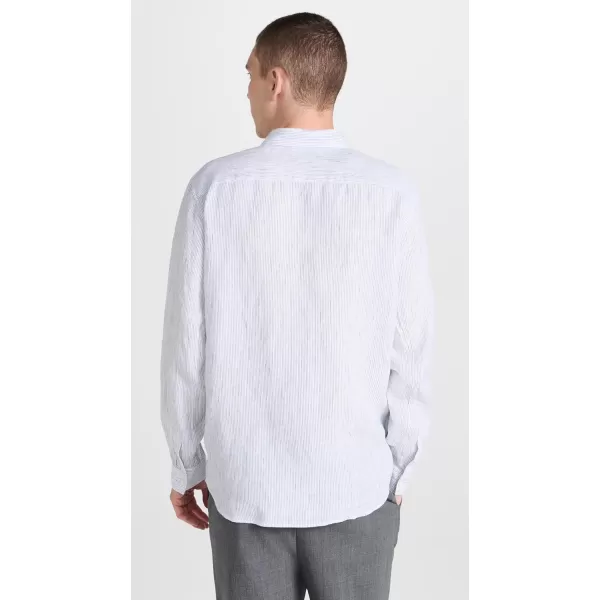 Theory Mens Irving Relaxed Linen ShirtWhiteBaltic