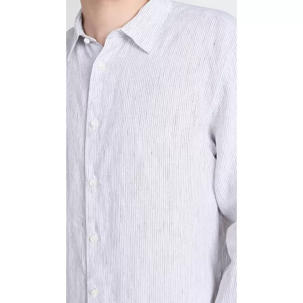 Theory Mens Irving Relaxed Linen ShirtWhiteBaltic