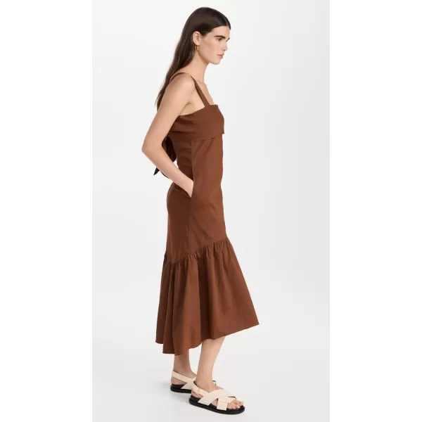 Theory Womens Tie Back DressCognac