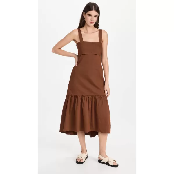 Theory Womens Tie Back DressCognac