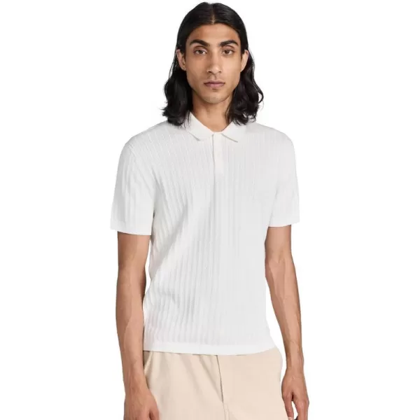 Theory Mens Breach Textured PoloIvory