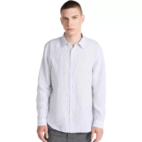 Theory Mens Irving Relaxed Linen ShirtWhiteBaltic