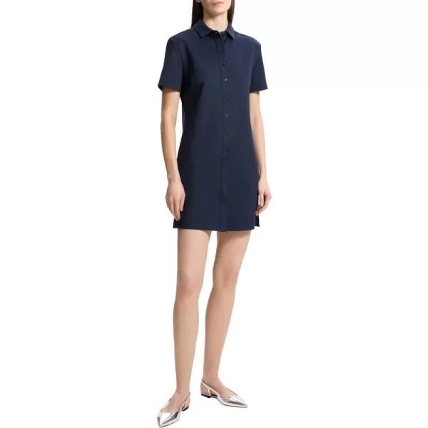 Theory Womens Pique Shirt DressNocturne Navy