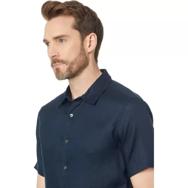 Theory Mens Irving Short Sleeve Oe in Relaxed LinenBaltic