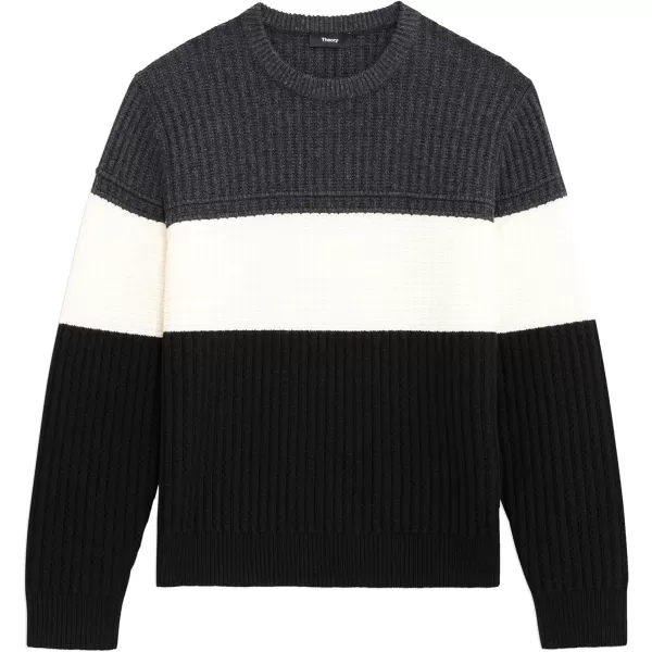 Theory Mens Lamar Montana Wool CrewPestle Melange