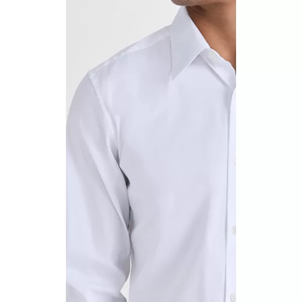 Theory Mens SylvainWealth Cotton Stretch Dress ShirtWhite