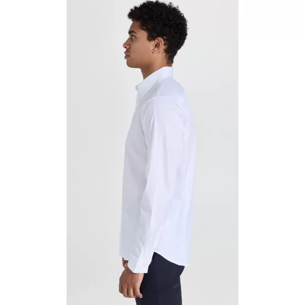 Theory Mens SylvainWealth Cotton Stretch Dress ShirtWhite