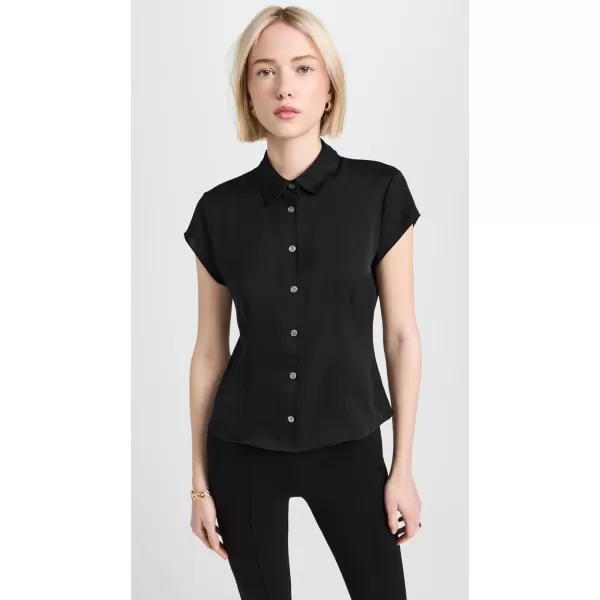 Theory Womens Cap Sleeve BlouseBlack