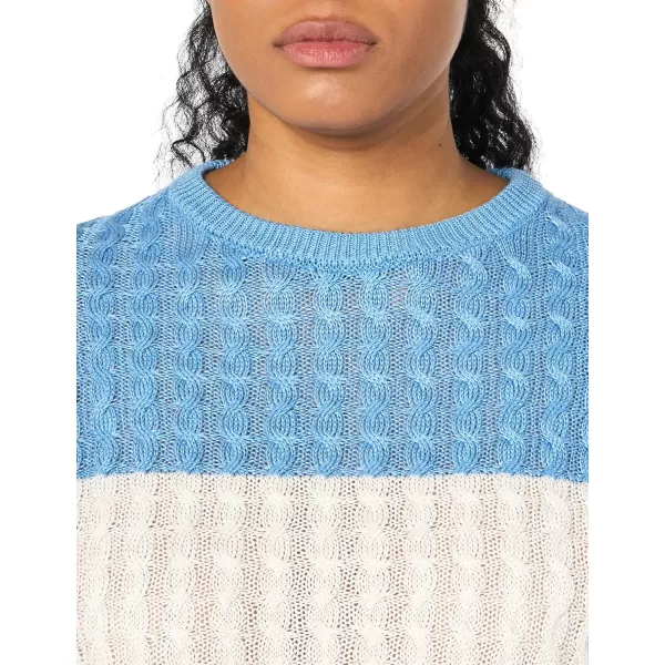 Theory Womens Color Block Pullover SweaterPowder BlueBone