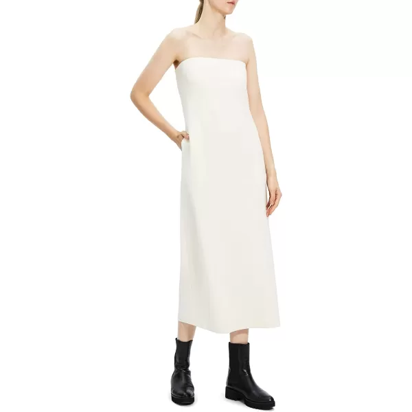 Theory Womens Crepe Strapless Maxi DressRice