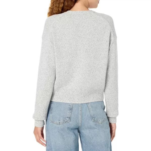 Theory Womens Cropped LongSleeve CardiganLight Heather Gray Mouline