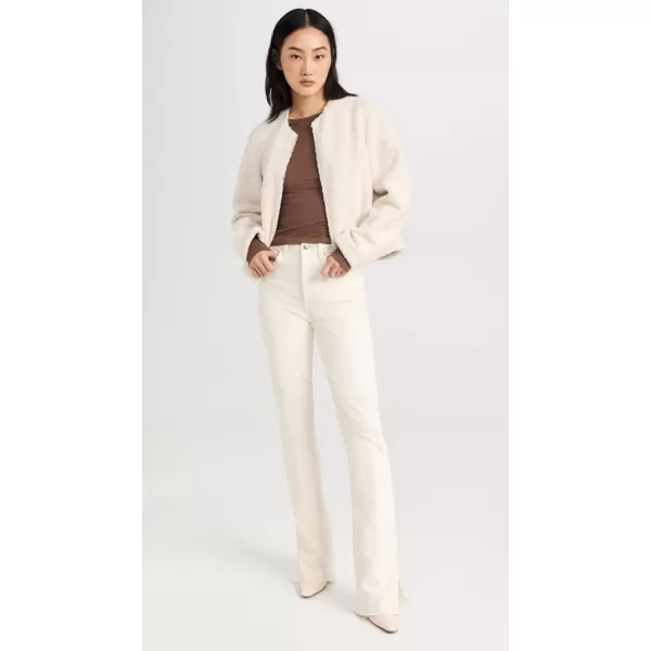 Theory Womens Easy Fleece Zip JacketCream