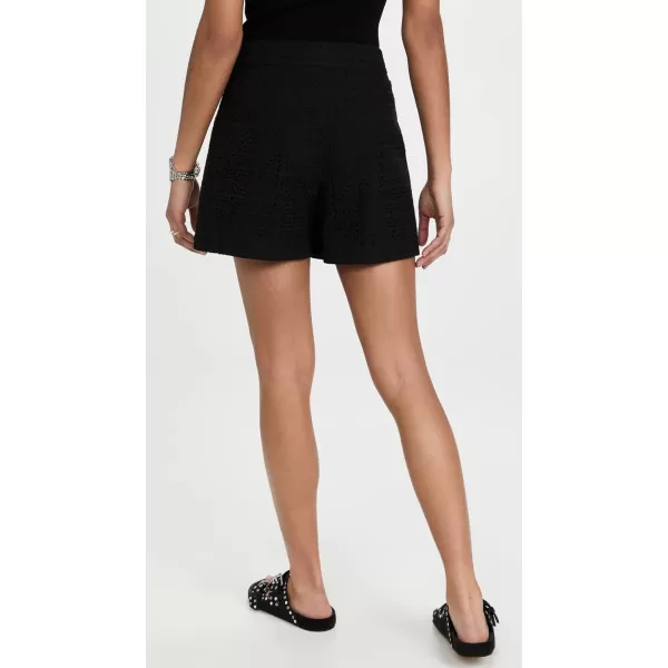 Theory Womens Eyelet Pleat ShortsBlack