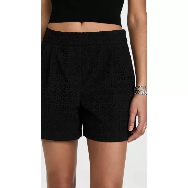 Theory Womens Eyelet Pleat ShortsBlack