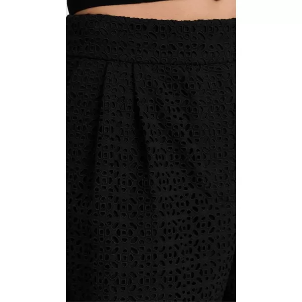 Theory Womens Eyelet Pleat ShortsBlack