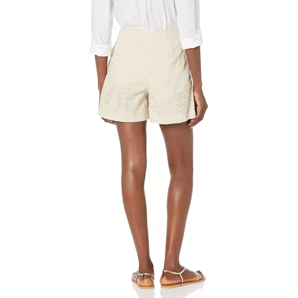 Theory Womens Eyelet Pleat ShortsEcru