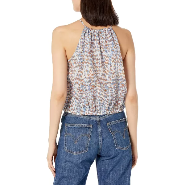 Theory Womens Gathered Cami in Desert LawnBlue Multi