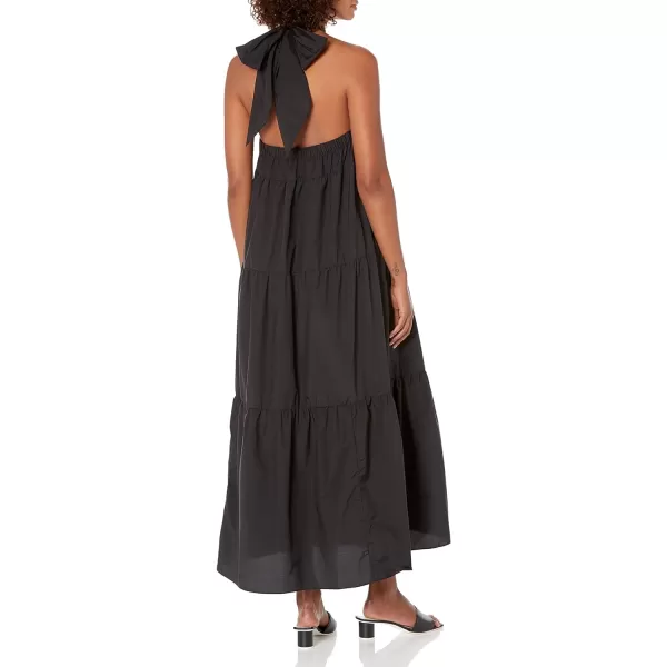 Theory Womens Halter Tier Maxi DressBlack