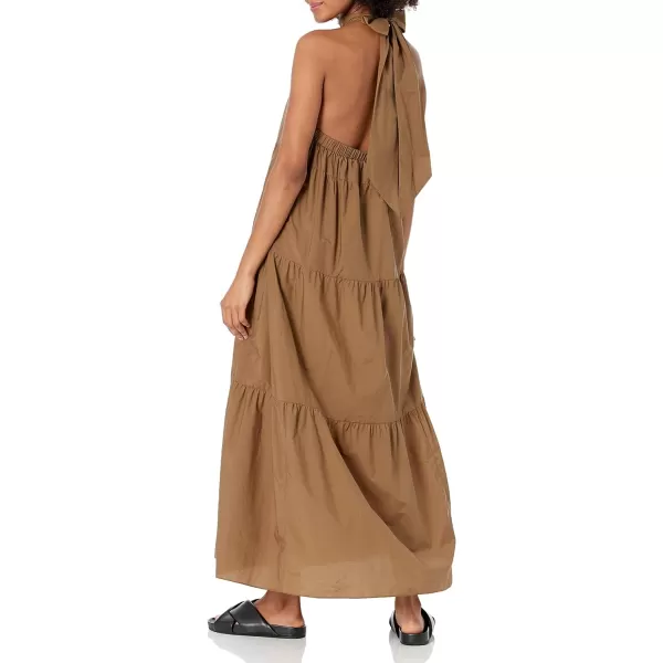 Theory Womens Halter Tier Maxi DressFawn