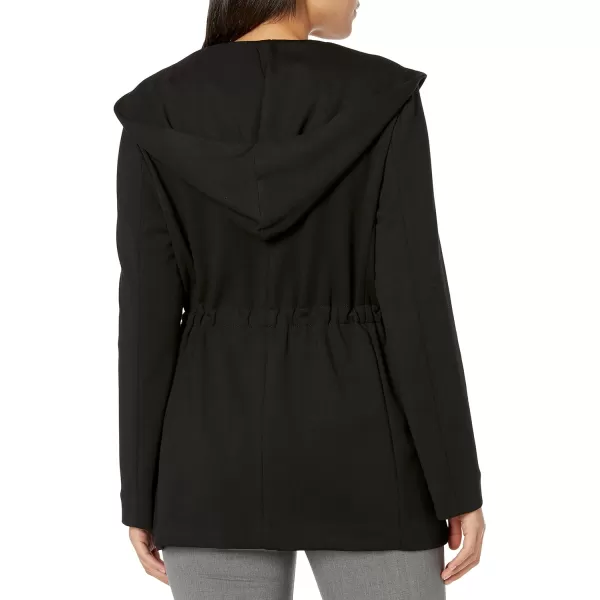 Theory Womens Hooded Drape JkBlackNavy