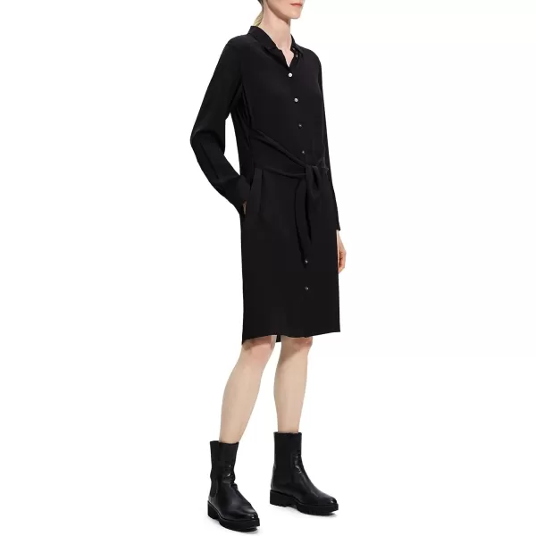 Theory Womens TieWaist ShirtdressBlack