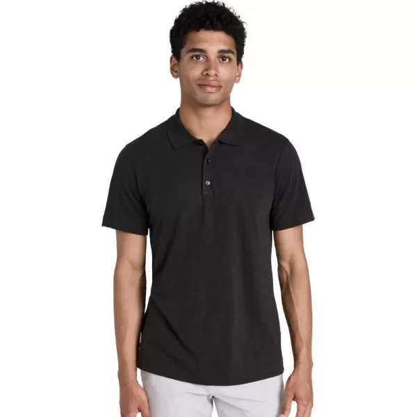 Theory Mens Bron Cosmos Slub Cotton PoloBlack