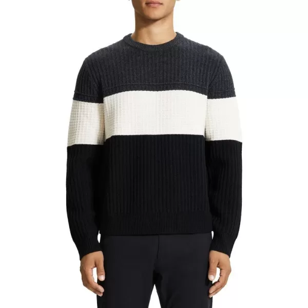 Theory Mens Lamar Montana Wool CrewPestle Melange