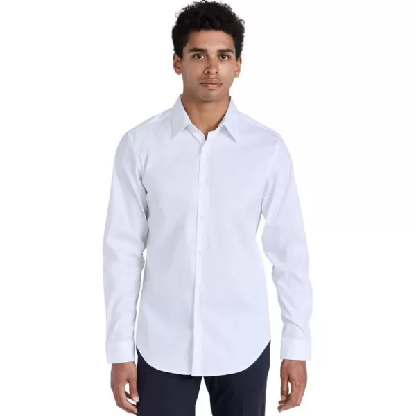 Theory Mens SylvainWealth Cotton Stretch Dress ShirtWhite