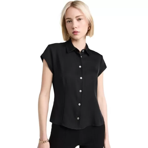 Theory Womens Cap Sleeve BlouseBlack